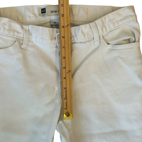 GAP Flare Wide Leg Long and Lean White Denim Jeans Size 8 - Picture 5 of 9